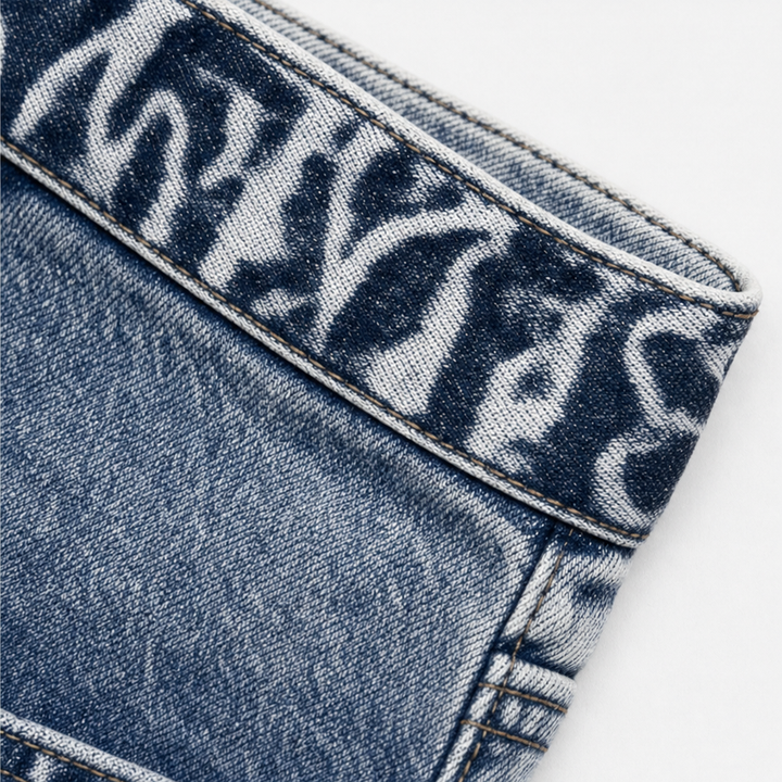 Wearlyn – Asymetryczne jeans z vida ben i wiązaniem w midja