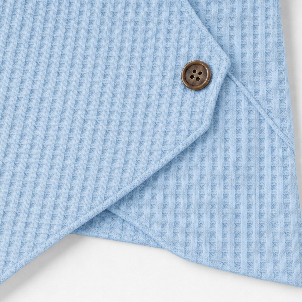 Draperly – Blus z asymetrycznym dołem w utseende dzianiny waflowej