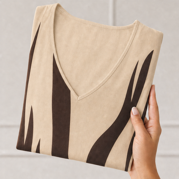 Vivelyn – Drukowana Klänning Maxi Bodycon med lång ärm