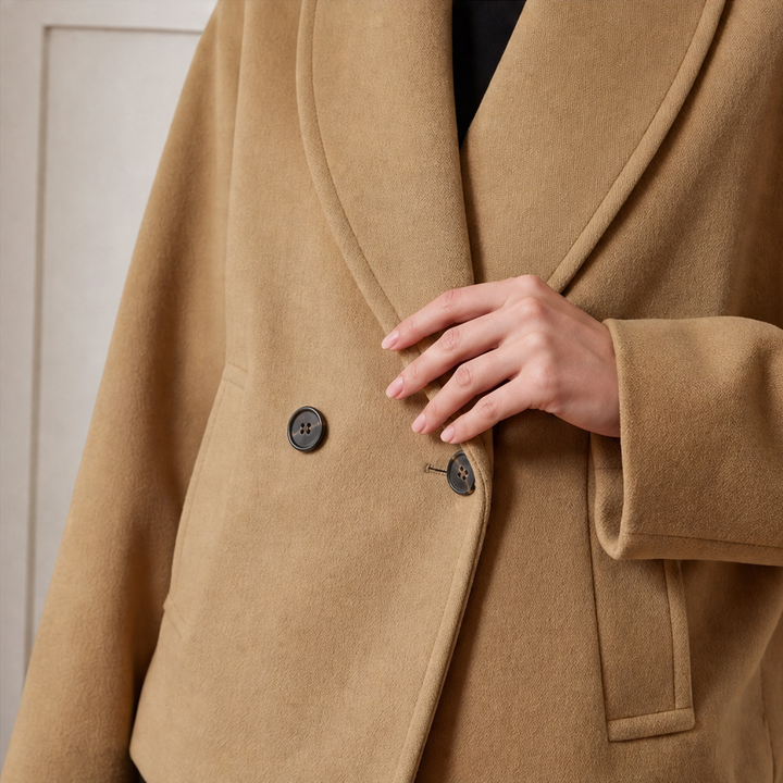 Velaire – Kort kappa z podwójnym stängning i ręKaffemi nietoperzami