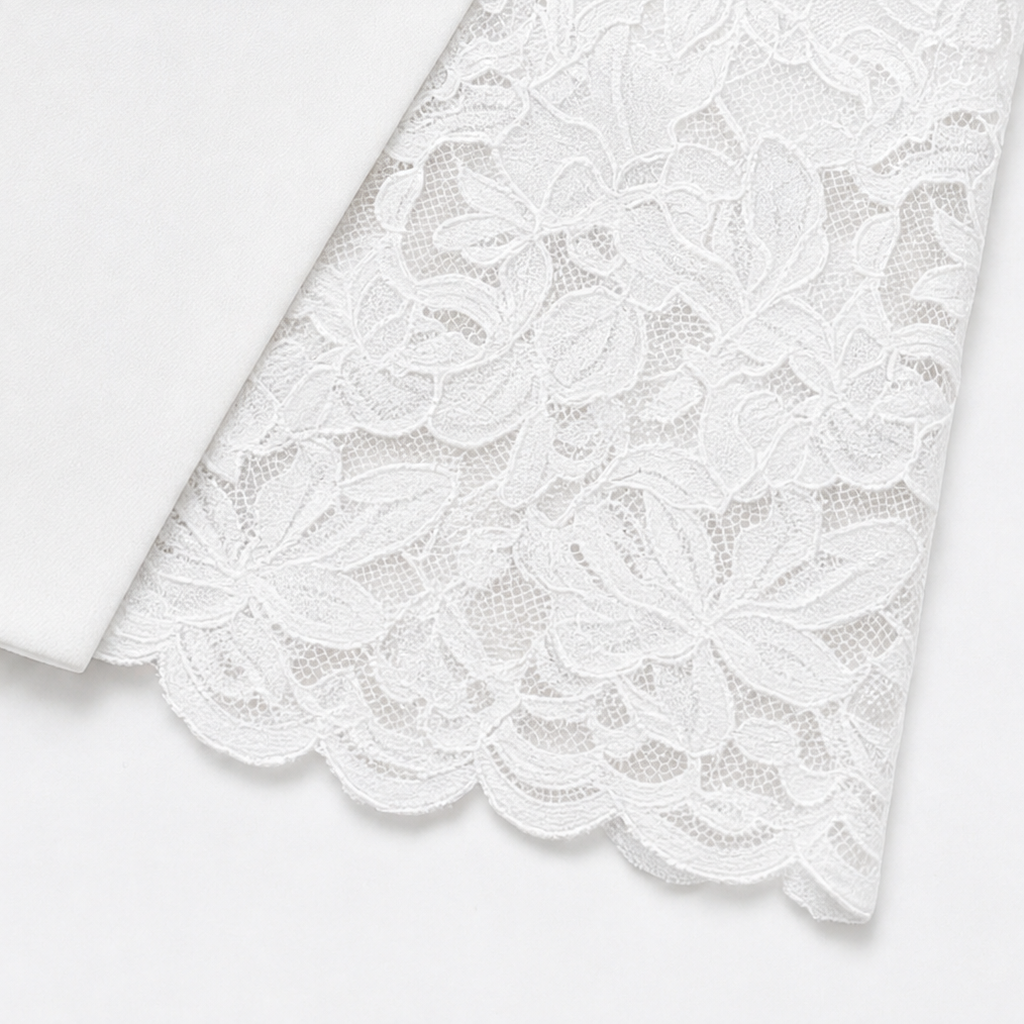Lace &amp; Poise – Klänning żakardowa z koronkowym panelem