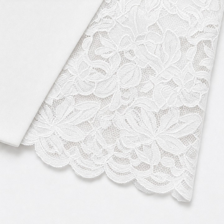 Lace &amp; Poise – Klänning żakardowa z koronkowym panelem