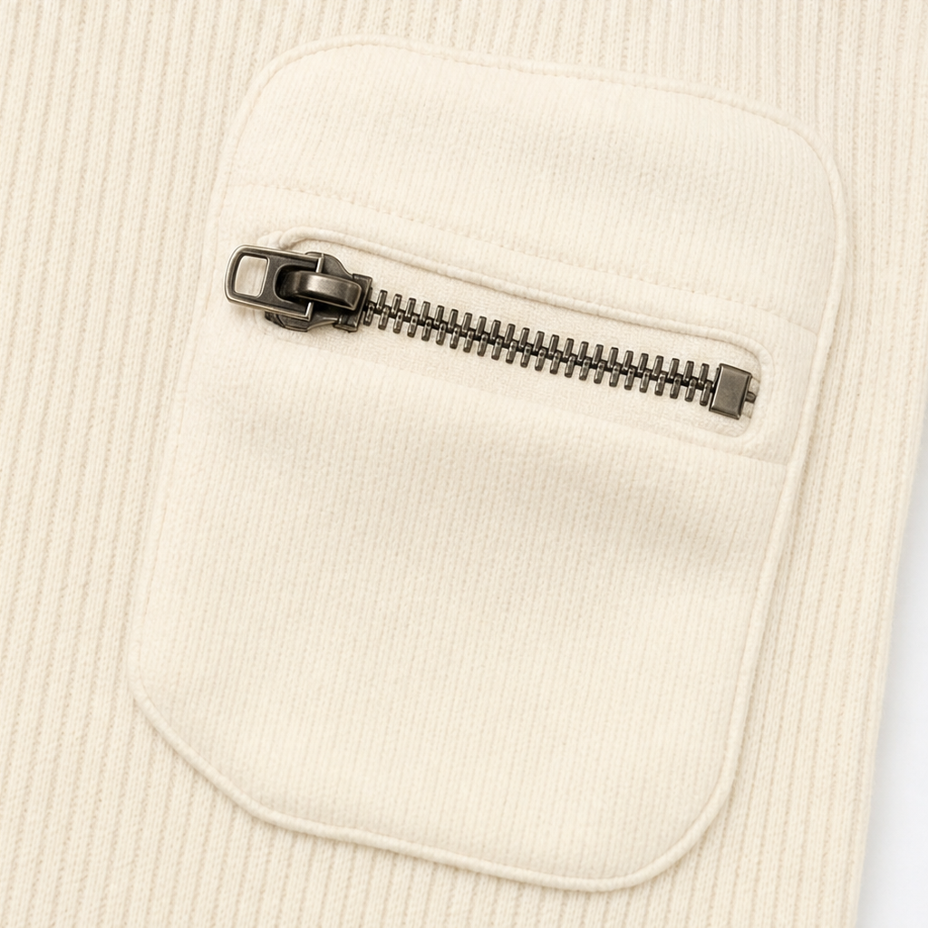 Ribette – Lång ärm z urringning Henley w prążki