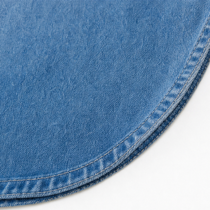 Denimelle – Tunika z denimu z mjuk praniem i ręKaffemi typu batwing