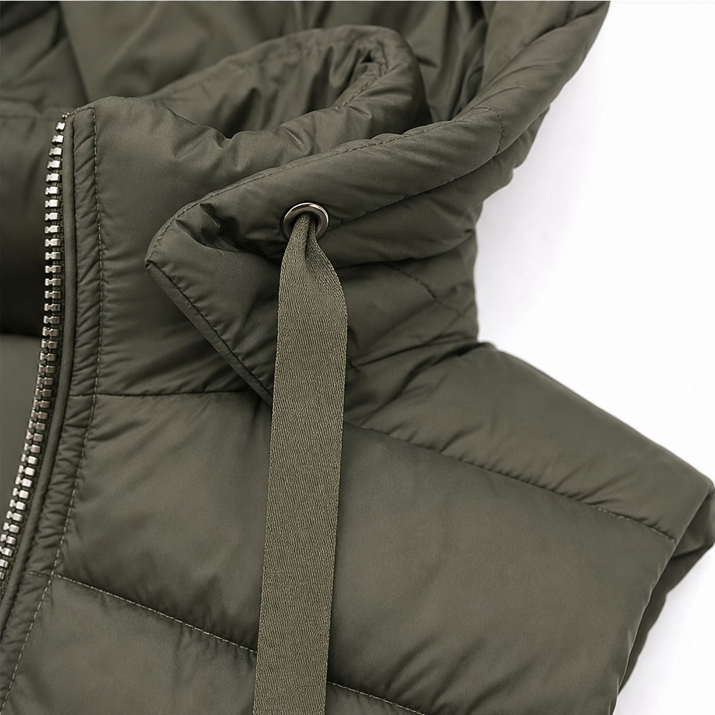 Wearbella – Lång kamizelka puchowa med dragkedja
