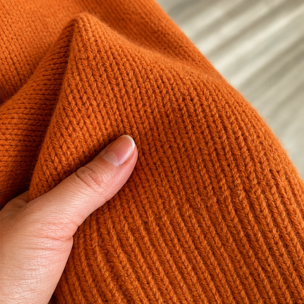 Lunarknit – Tröja z kapturem i wiązaniem i form av litery V