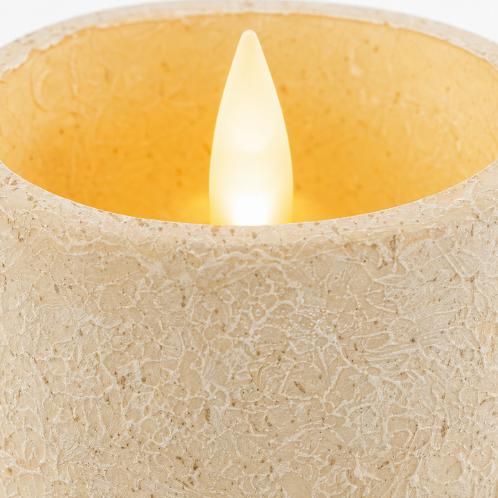 Hearthglow – Set bezpłomieniowych świec LED o rustykalnym wykończeniu