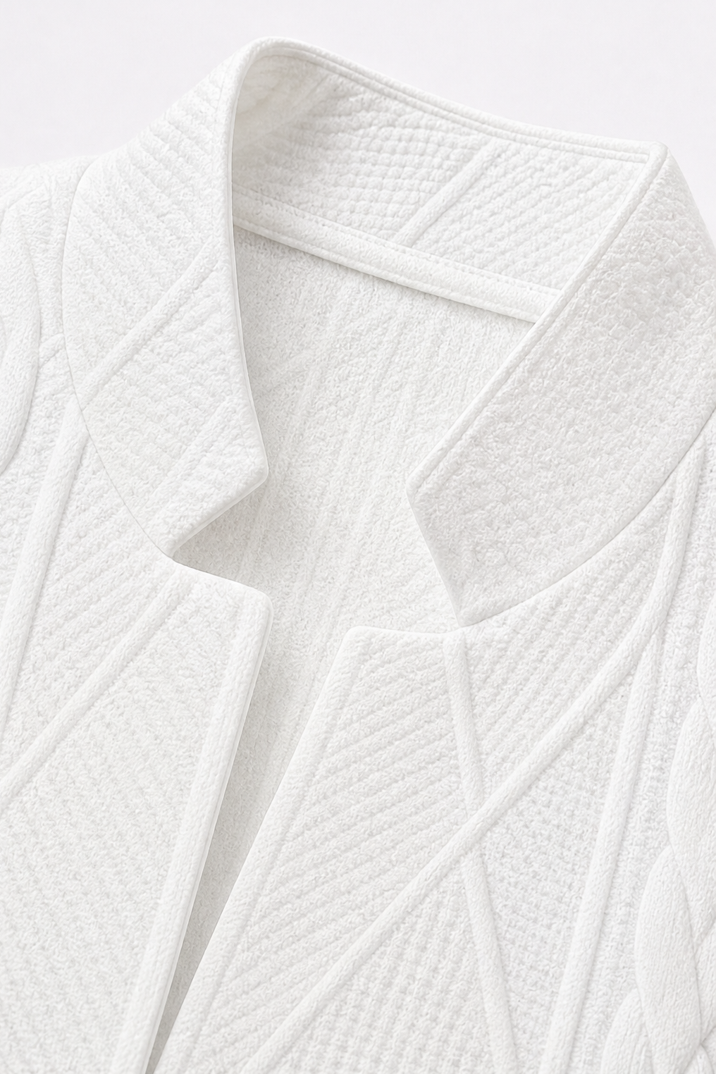 Wearbella – Blazer z teksturowanego dzianiny z kołnierzem stójkowym i otwartym przodem