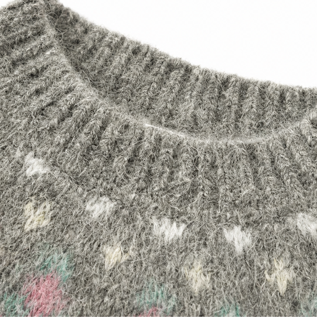 Mayfair Isle – Tröja z okrągłym urringning i wzorem Fair Isle