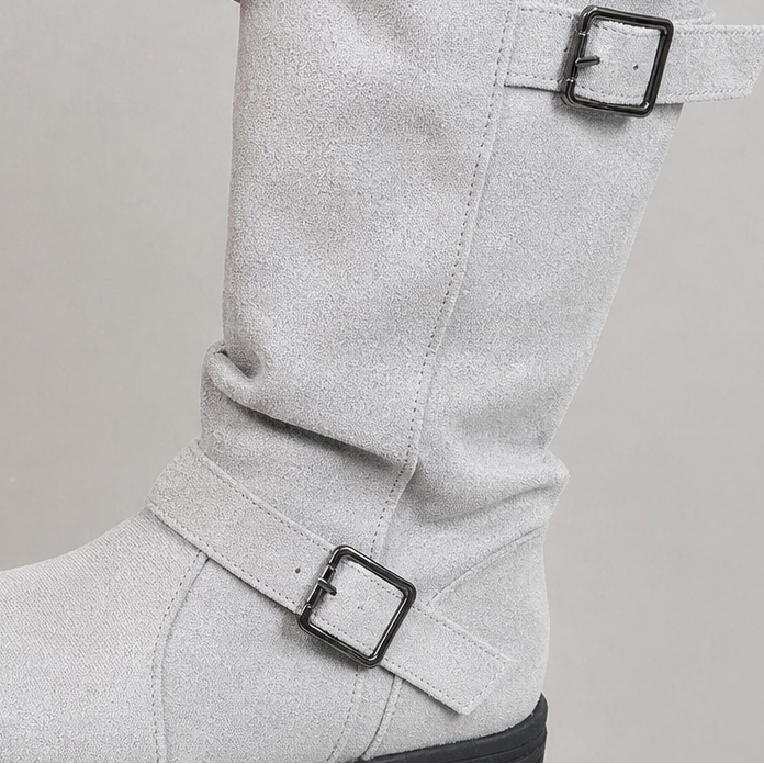 Tumfden – Boots z żebrowanym mankietem i podeszwą z wypustkami