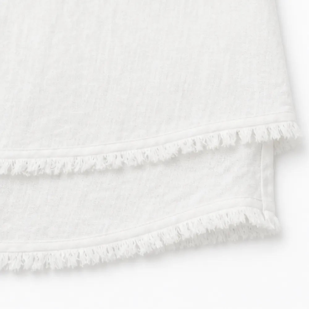 Lorelei – Boho T-shirt z frędzlami w dekolcie V för kvinnor, lös passform maskujący mage