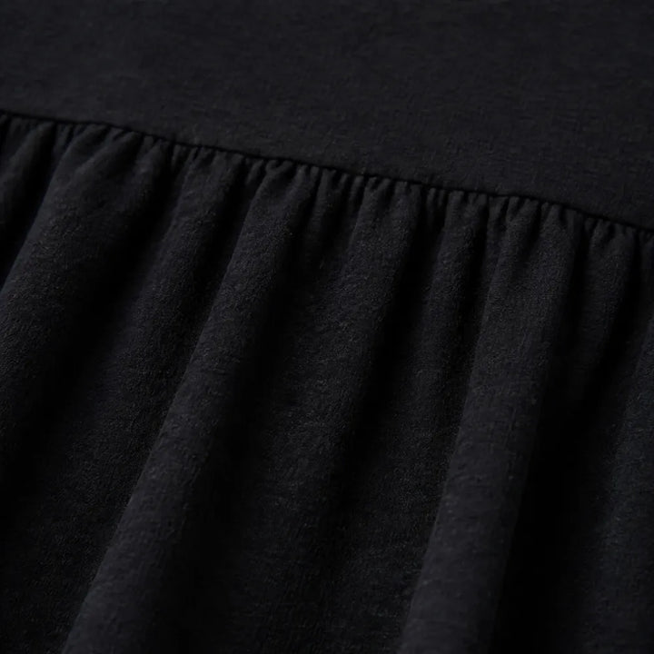 Vivelyn – Lös blus babydoll z urringning w v-ringning i falbaniaste rękawki