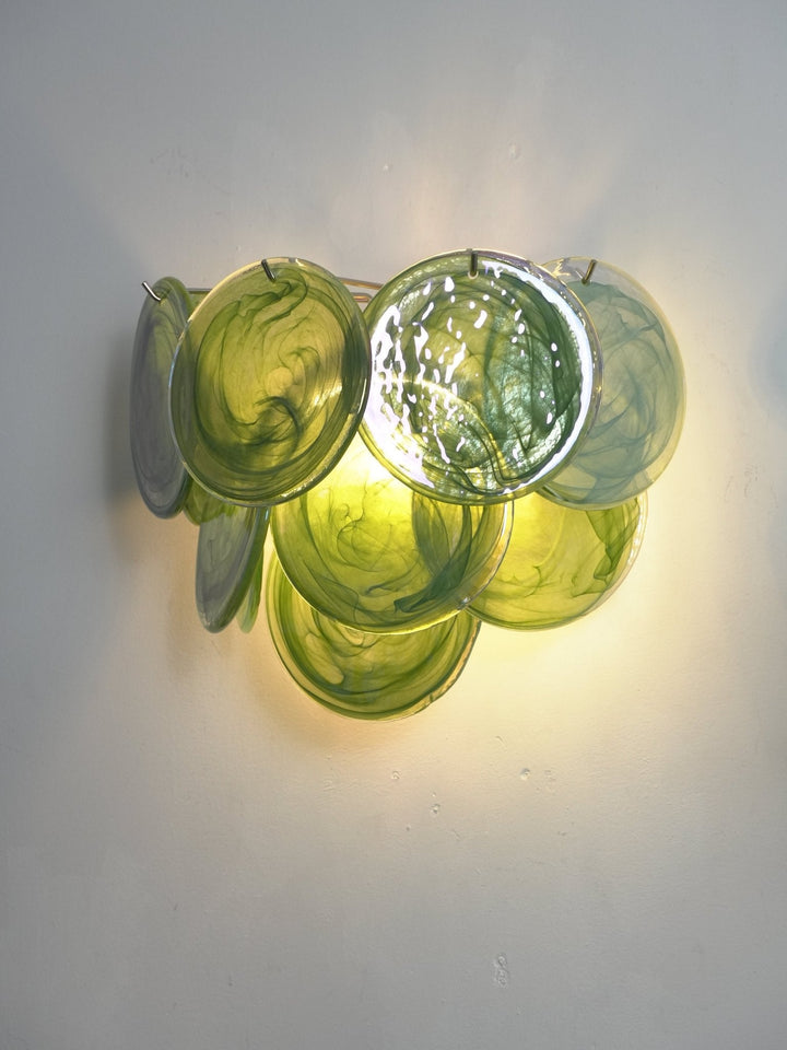 Lunaria Disc Glas Vägglampa