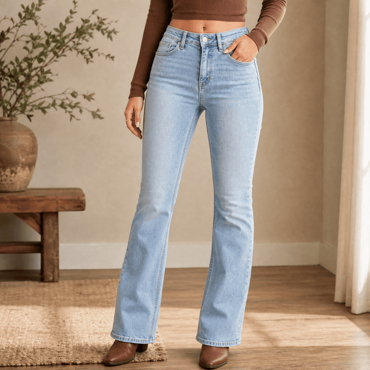 Denalia – Byxor bootcut för kvinnor wygładzające mage