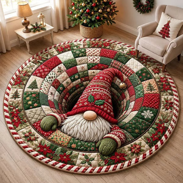 Wesoła Miraż – 3D Swirling Quilted Christmas Rug