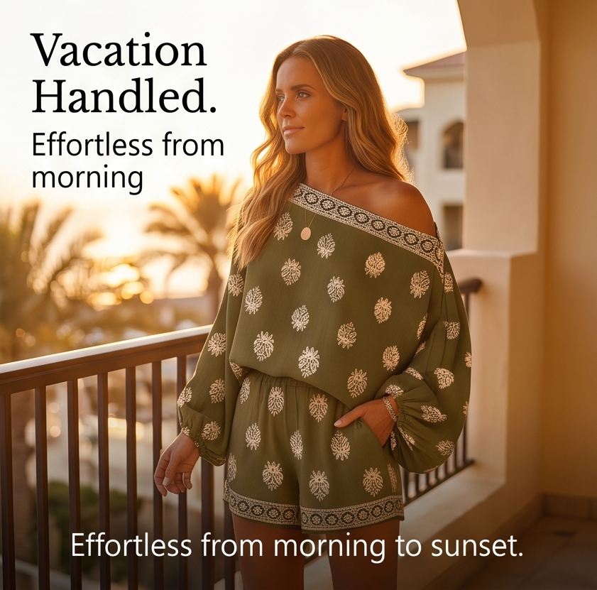 Solenne – Set Boho på wakacje för kvinnor z kieszeniami