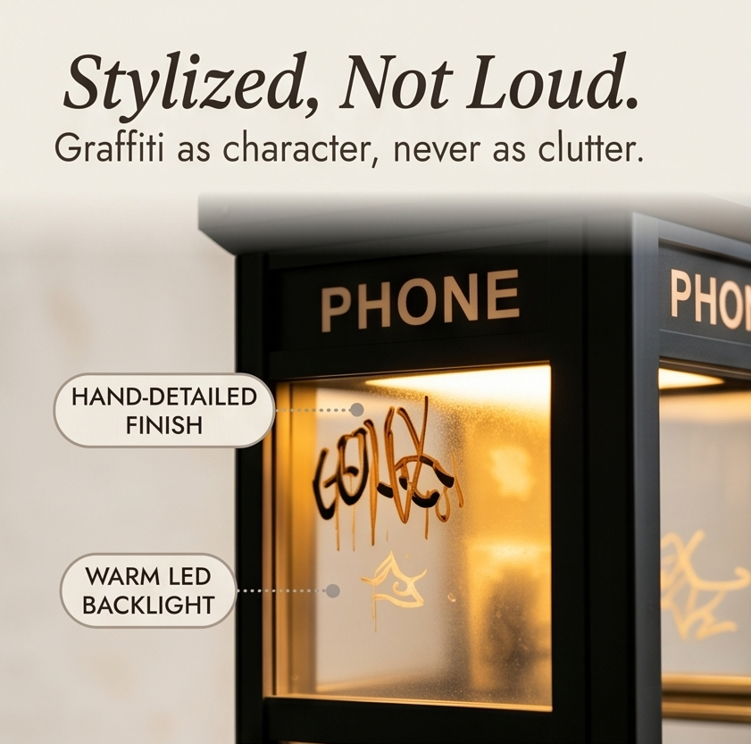 Noctelle – Vintage NYC Telefoniczna Budka Nastrojowa Lampa