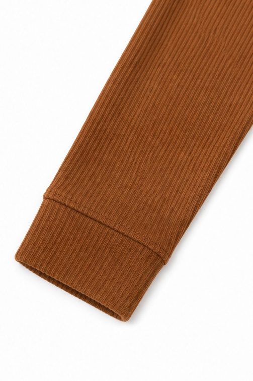 Corduvie – Koszulka Henley z guzikiem w stilu korduroy