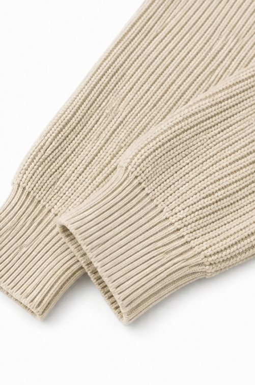 Knitpuff – Kurtka Puchowa z Dzianinowymi Panelami
