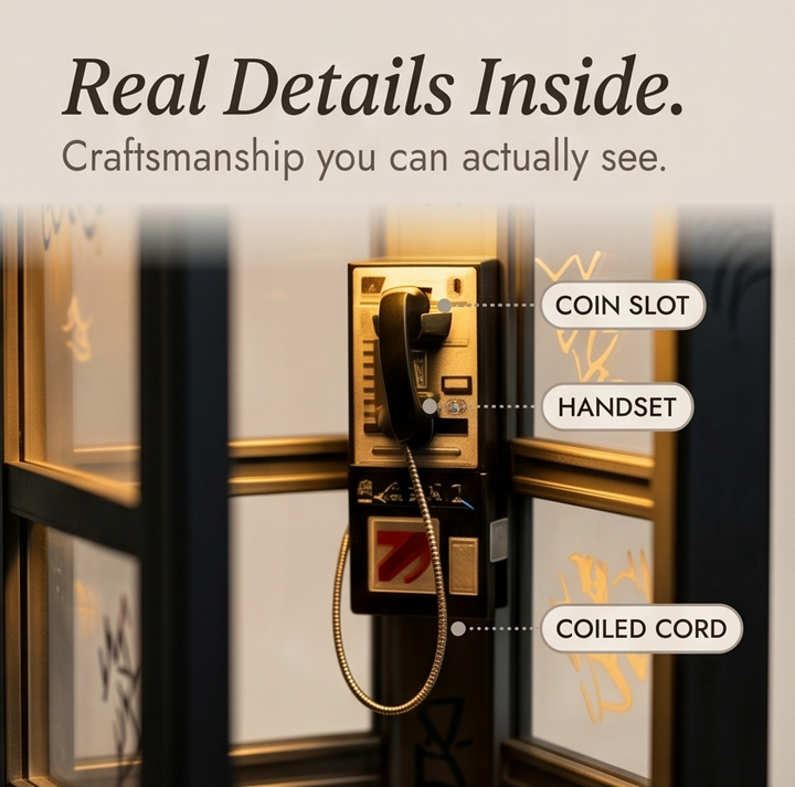 Noctelle – Vintage NYC Telefoniczna Budka Nastrojowa Lampa