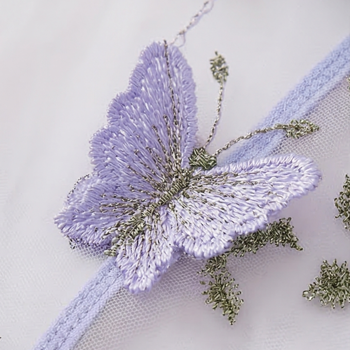 Papielle - Set Nocnej Klänningar z Broderi Motyla