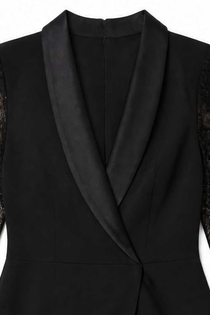 Draperra – Klänning koktajlowa bodycon z koronkowymi ręKaffemi