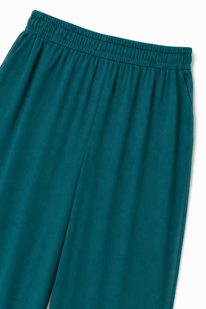 Wearbella – Set drapowanej asymetrycznej bluzki i byxor z vida ben