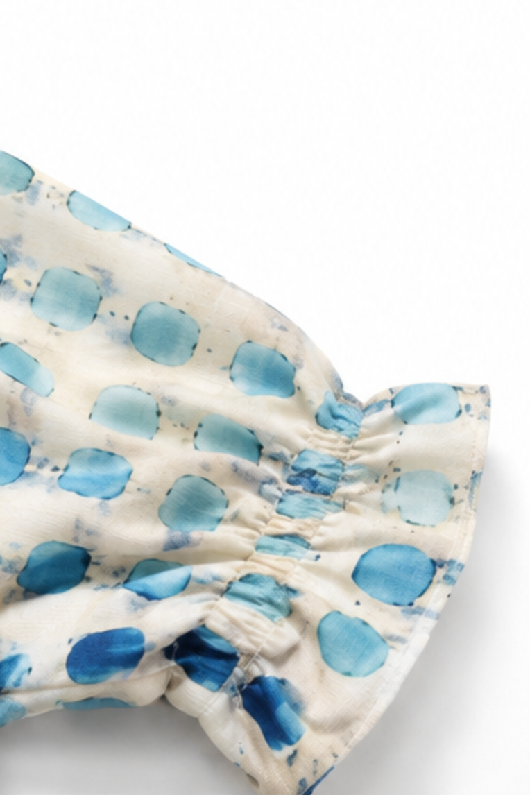 Vivelyn – Blus boho z falbanami i wiązaniem vid hals