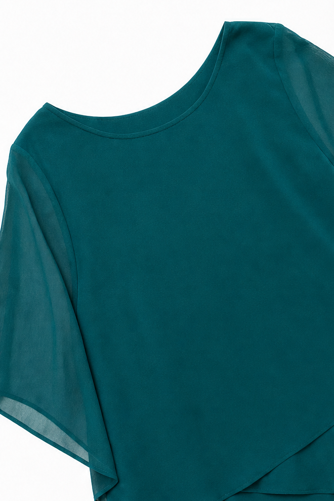 Wearbella – Set drapowanej asymetrycznej bluzki i byxor z vida ben