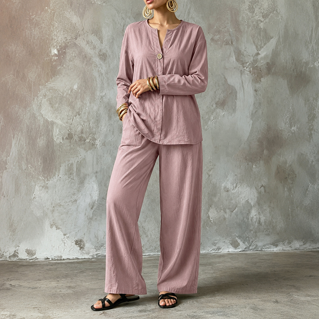 Wearbella – Set z breda spodniami i koszulą