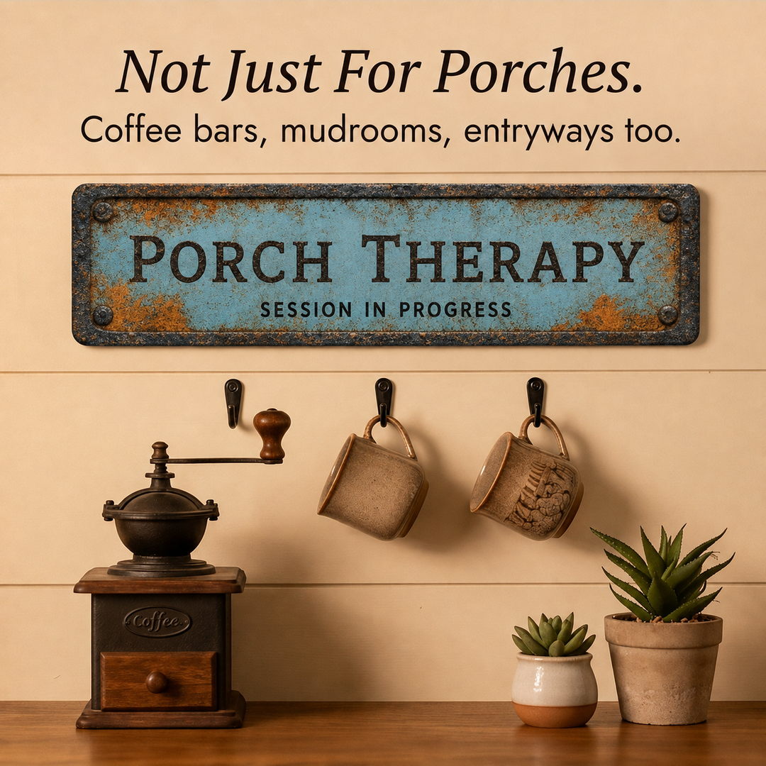 Porchly – Tablica Terapeutyczna på Werandzie w Stilu Vintage