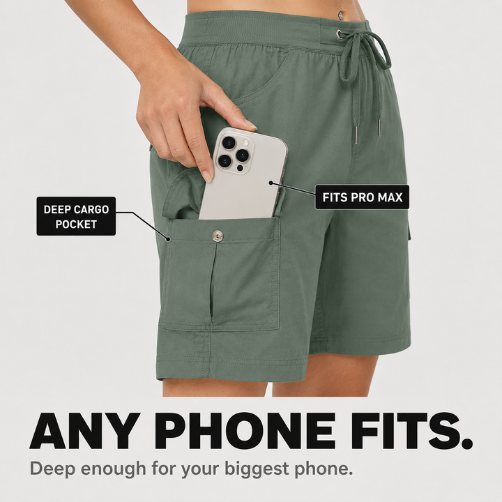 Breezora – Dam shorts cargo szybkoschnące