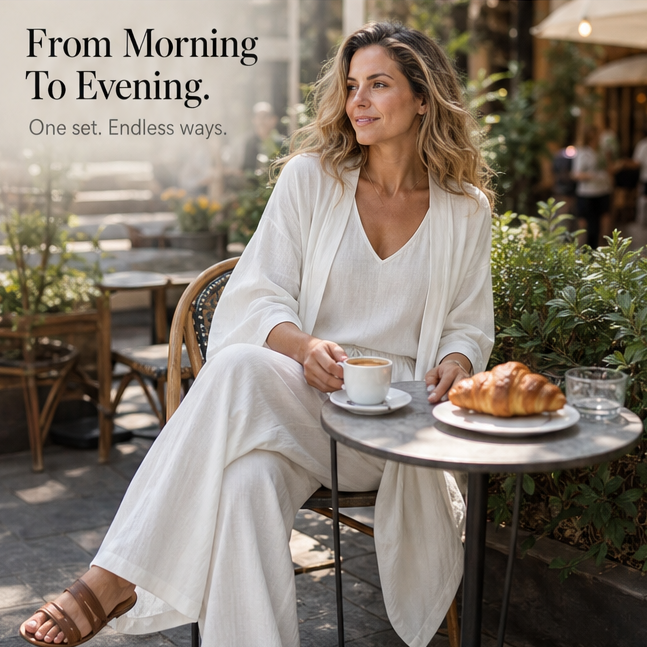 Eloria – Elegant set loungewear för kvinnor w 3 częściach