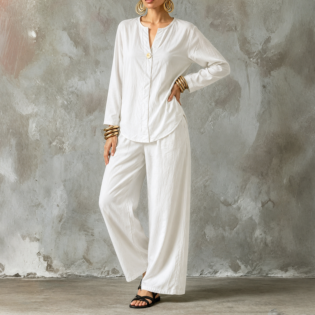 Wearbella – Set z breda spodniami i koszulą
