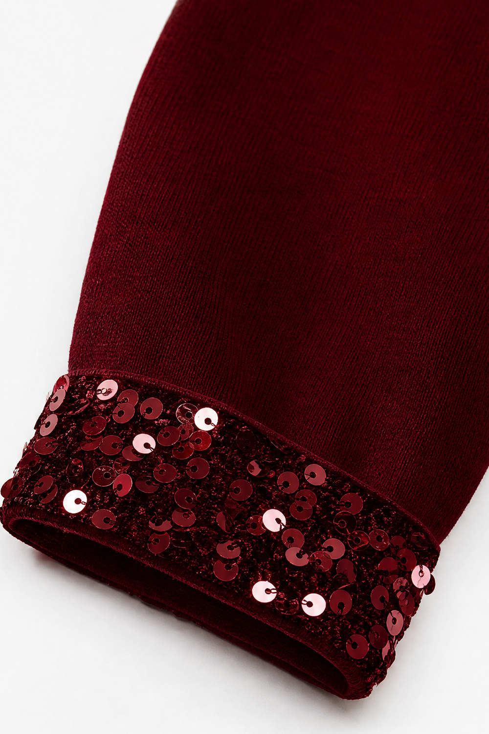 Veluxe Duo – Wieczorowy top z cekinowym przodem w stilu mock-layer