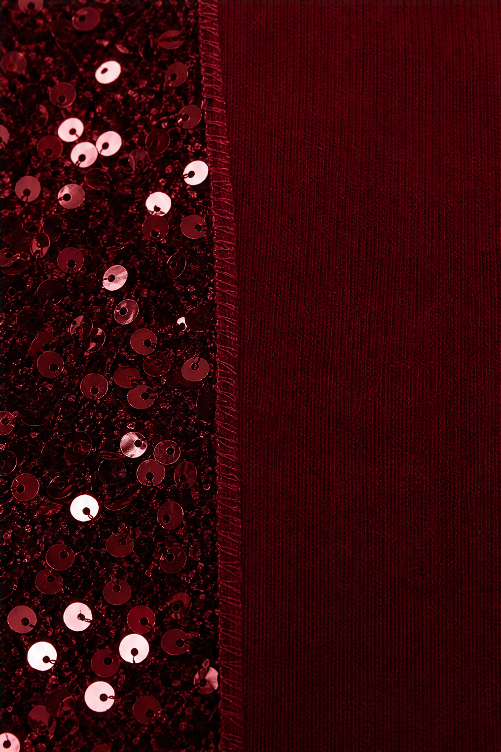 Veluxe Duo – Wieczorowy top z cekinowym przodem w stilu mock-layer