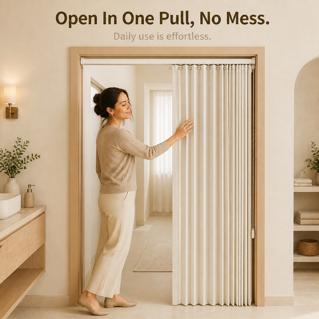 Pleatwell – Zasłona drzwiowa z fałdami akordeonowymi