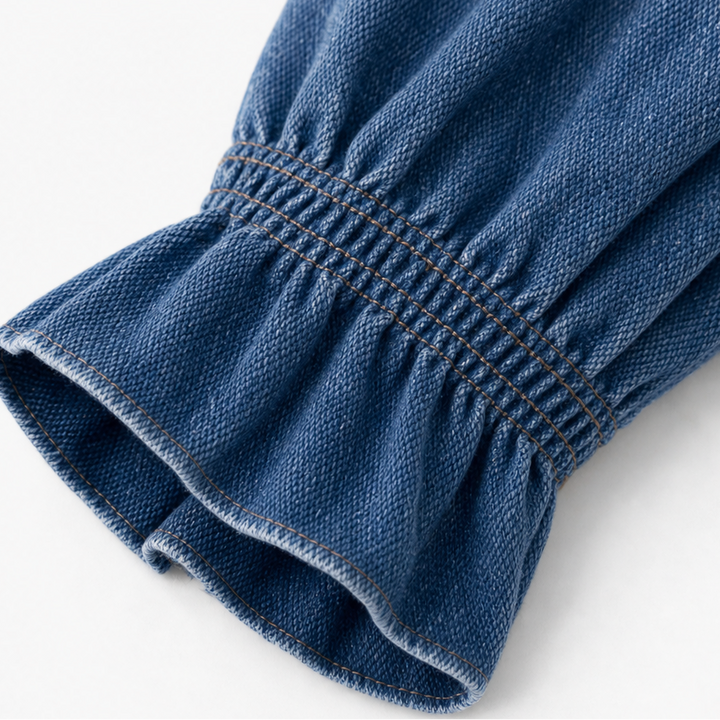 Wearbella – Blus z falbanami i stójką, wyglądająca hur dżins