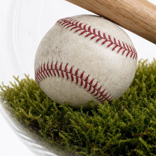 Seasonkeep – Szklana bombka akrylowa på Boże Narodzenie z motywem baseballowym (2 szt.)