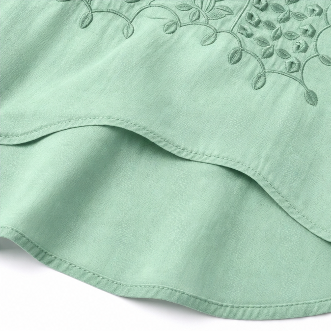 Florenza – Blus z urringning w v-ringning z knappar