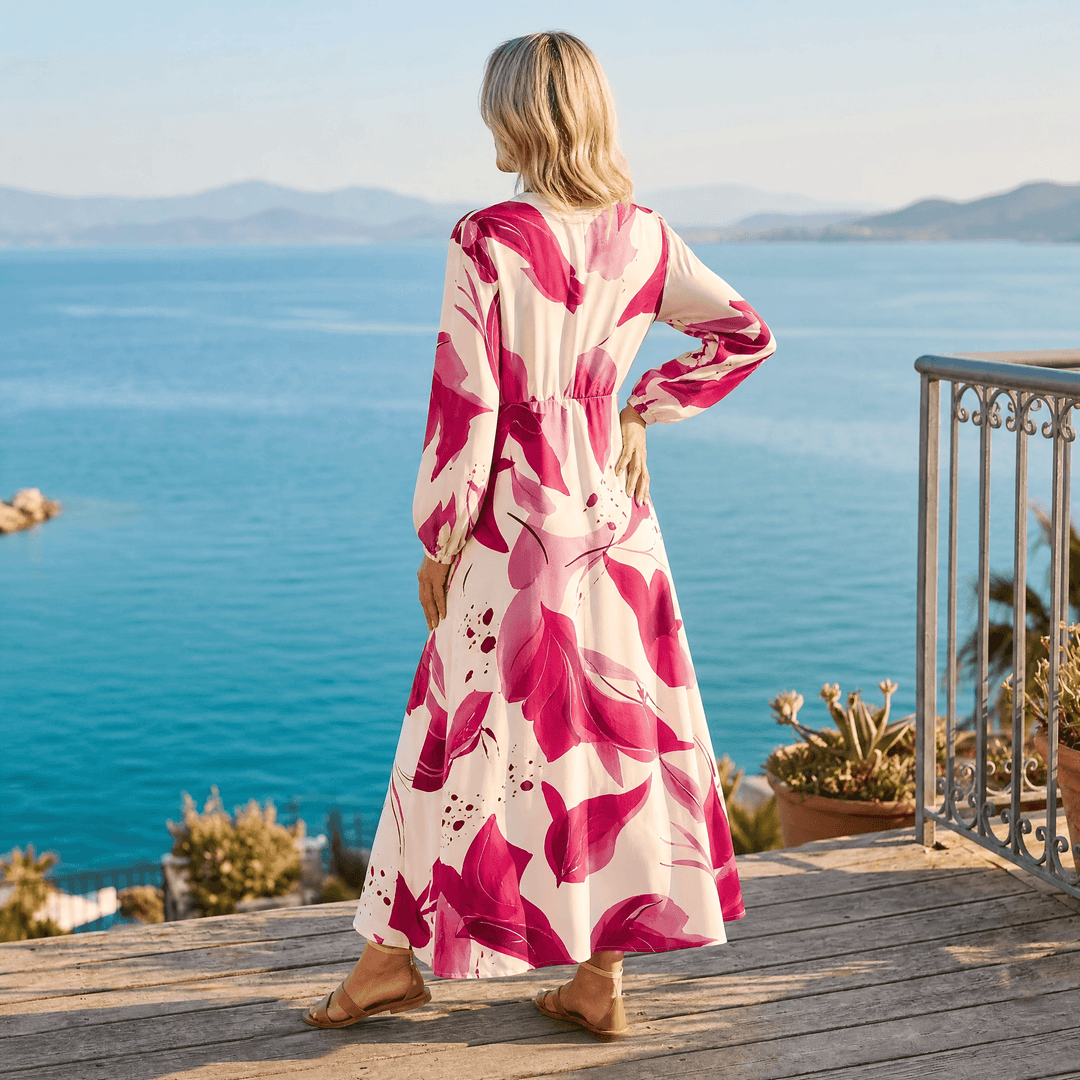 Floressa – Abstrakcyjna Blommig Klänning Maxi