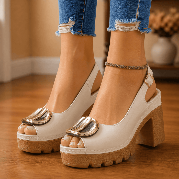 Floressa – Sandaler med klack z spänne