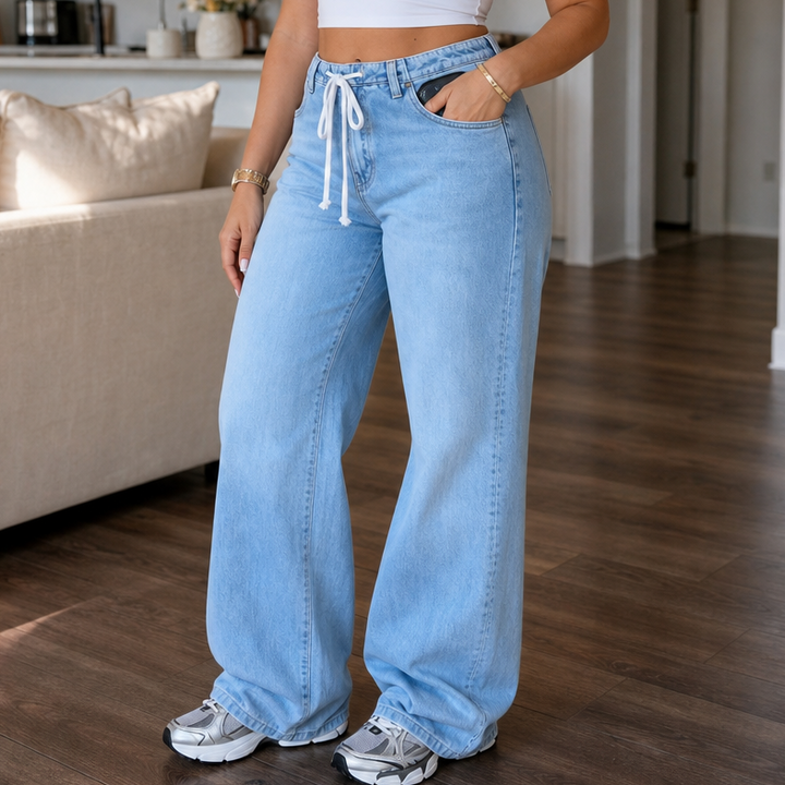 Flexelle – Jeansy med hög midja i vida ben