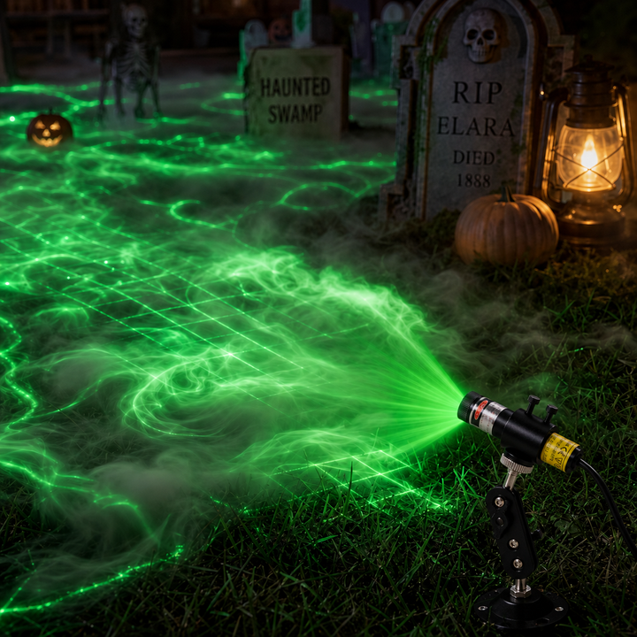 Swampglow – Grön Projektor Laserowy på Halloween