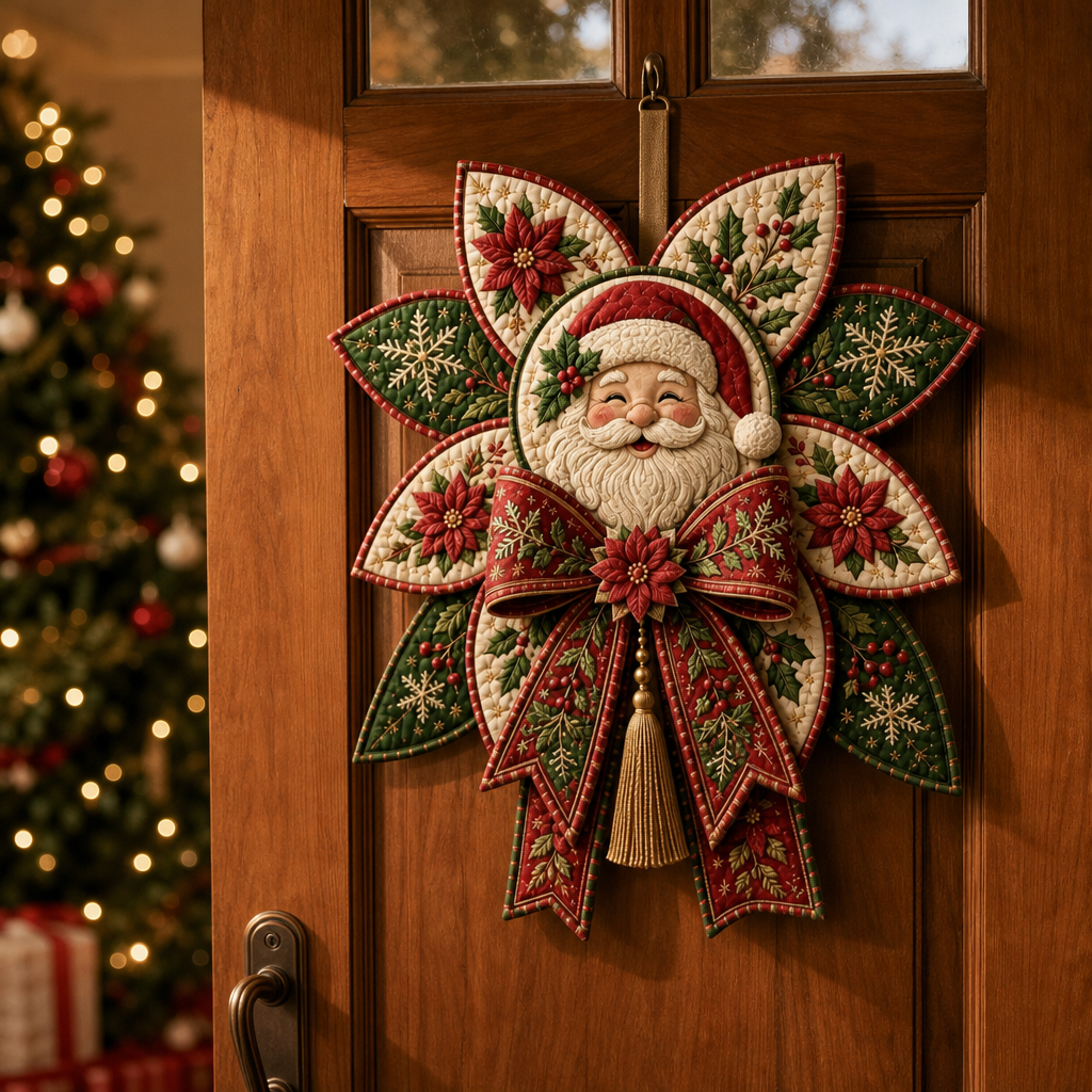 Set för szycia Stitchmas Bow – Zrób det sam Set för szycia ozdoby Mikołaja