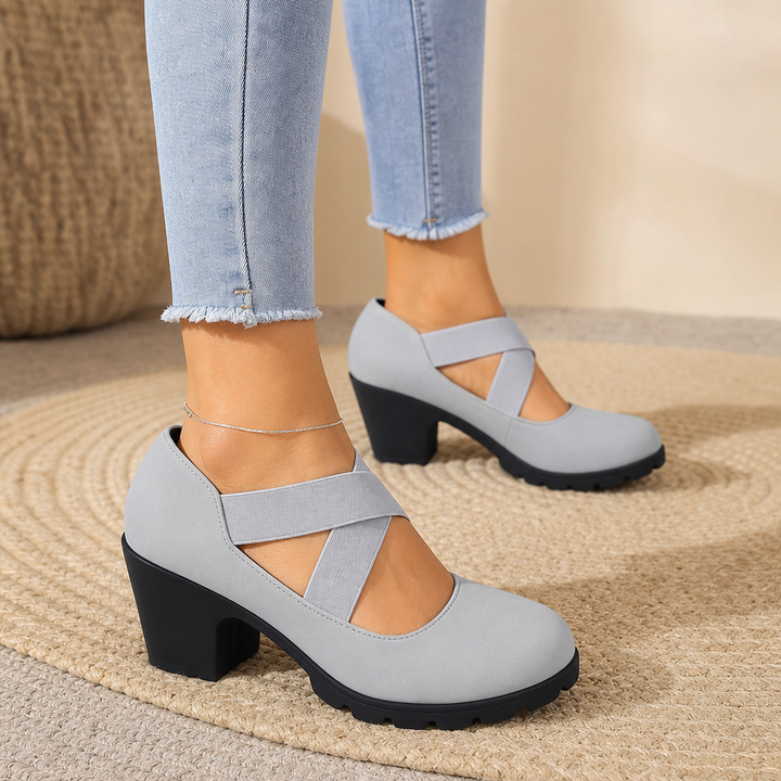 Flexara – Elastiska Sandaler Mary Jane på plattform