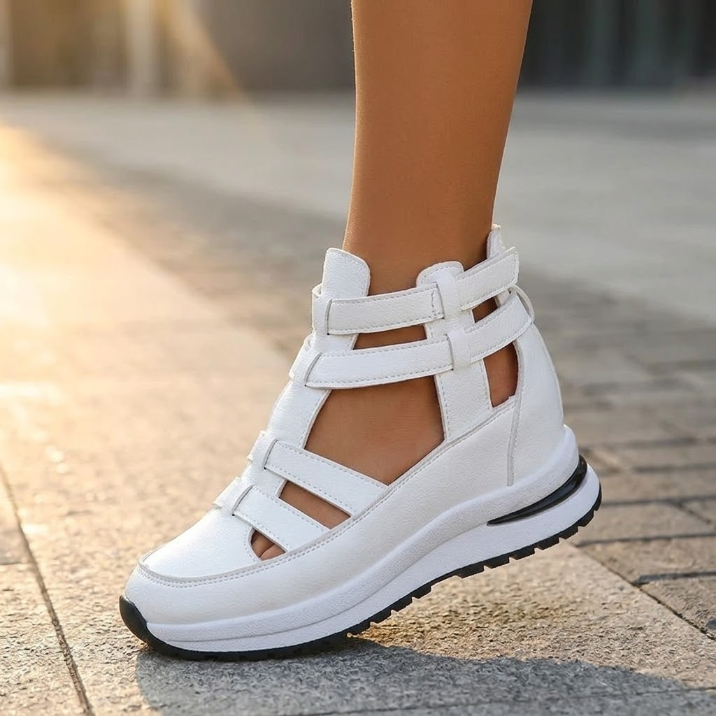 Veluna – Sandaler på koturnie z ukrytą platformą