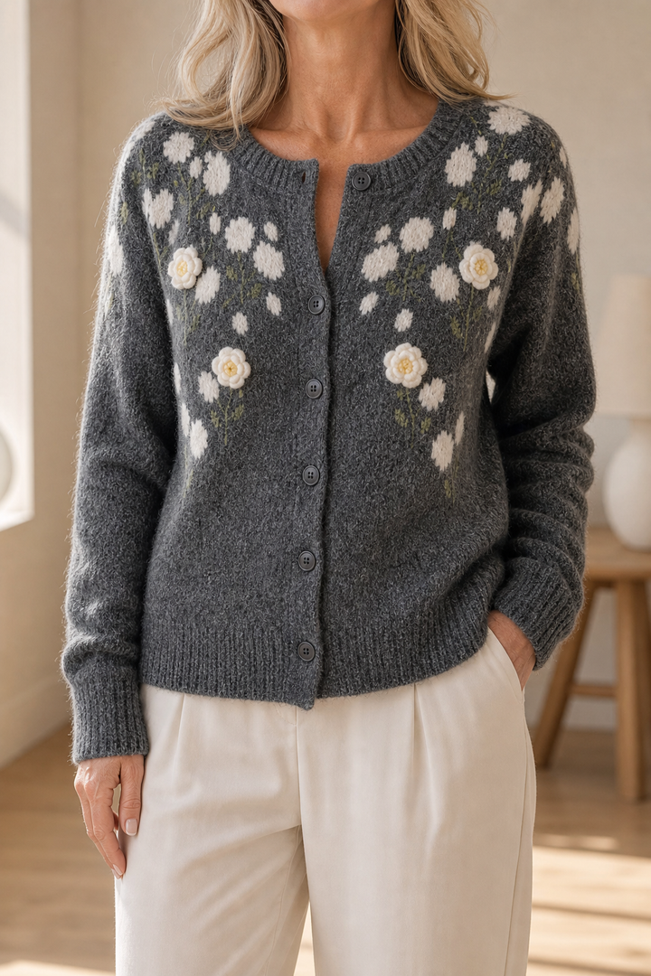 Meadowlin – Blommig Kofta z Otwarty Przodem
