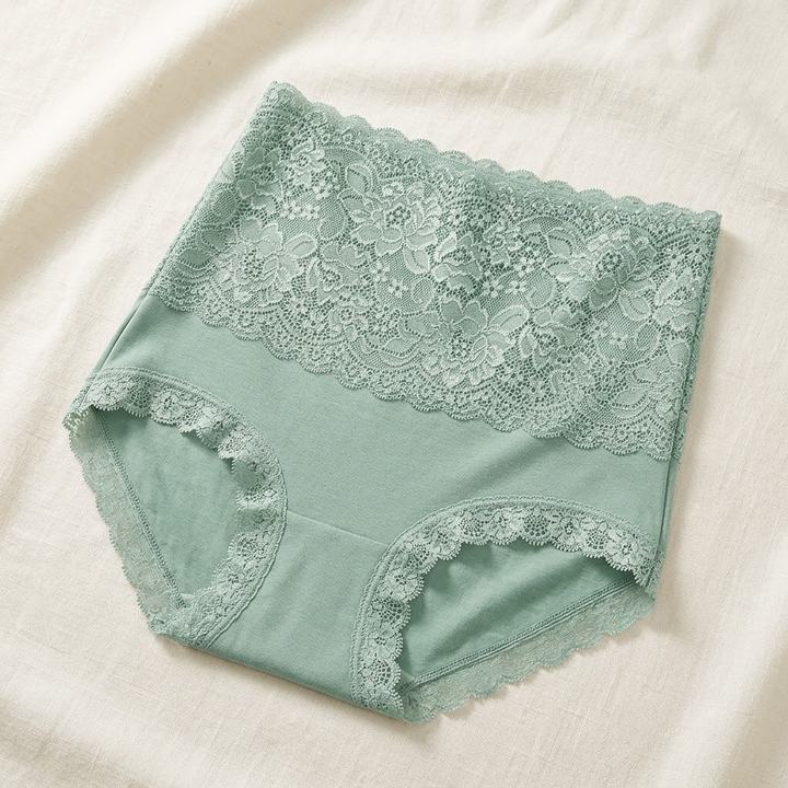 Lunelle – Blommiga koronkowe majtki med hög midja 3-pack