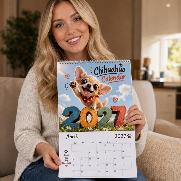 Chihuaholiday – Kalendarz vägg Chihuahua på 2027 rok